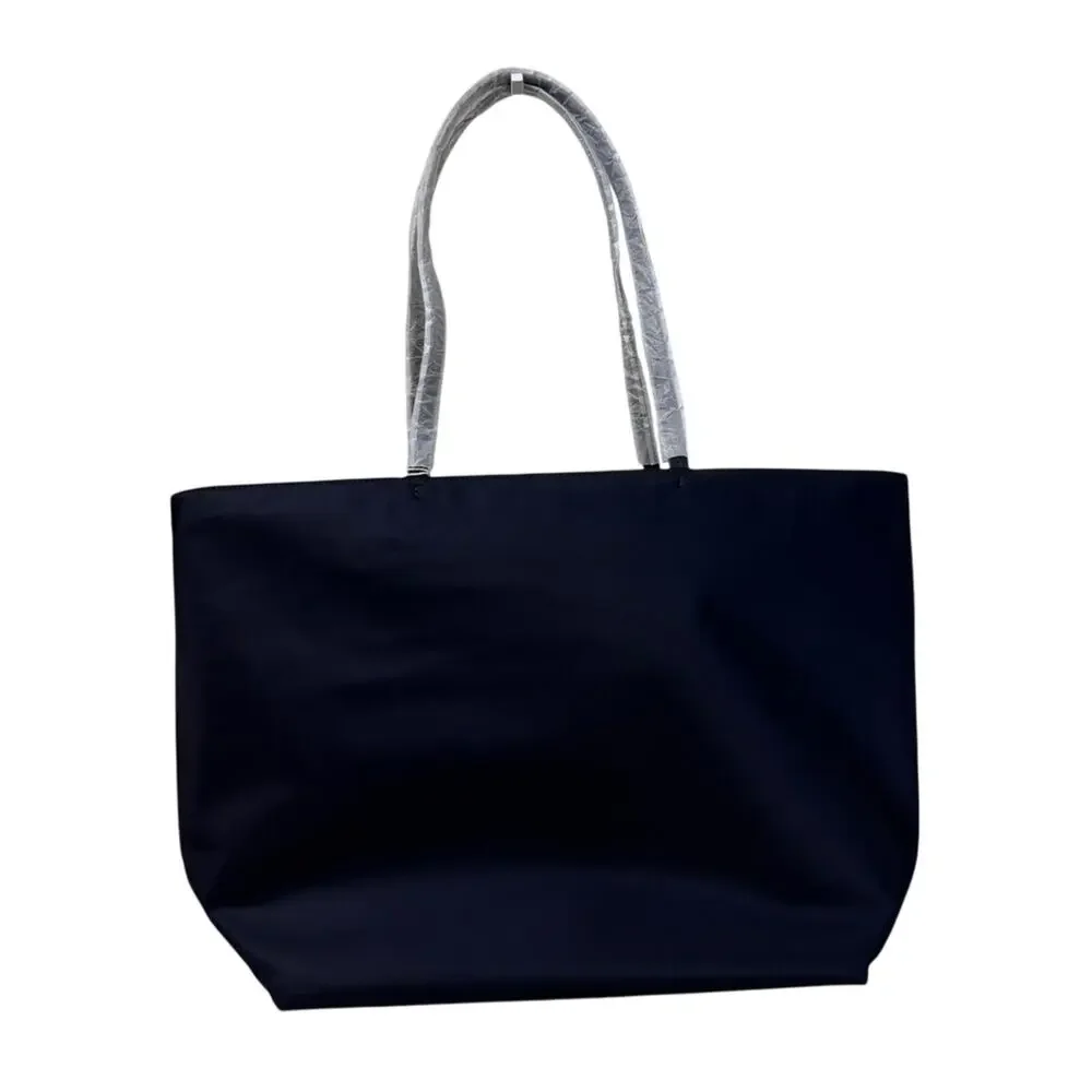 Tory Burch Nylon Tote with Logo Navy New